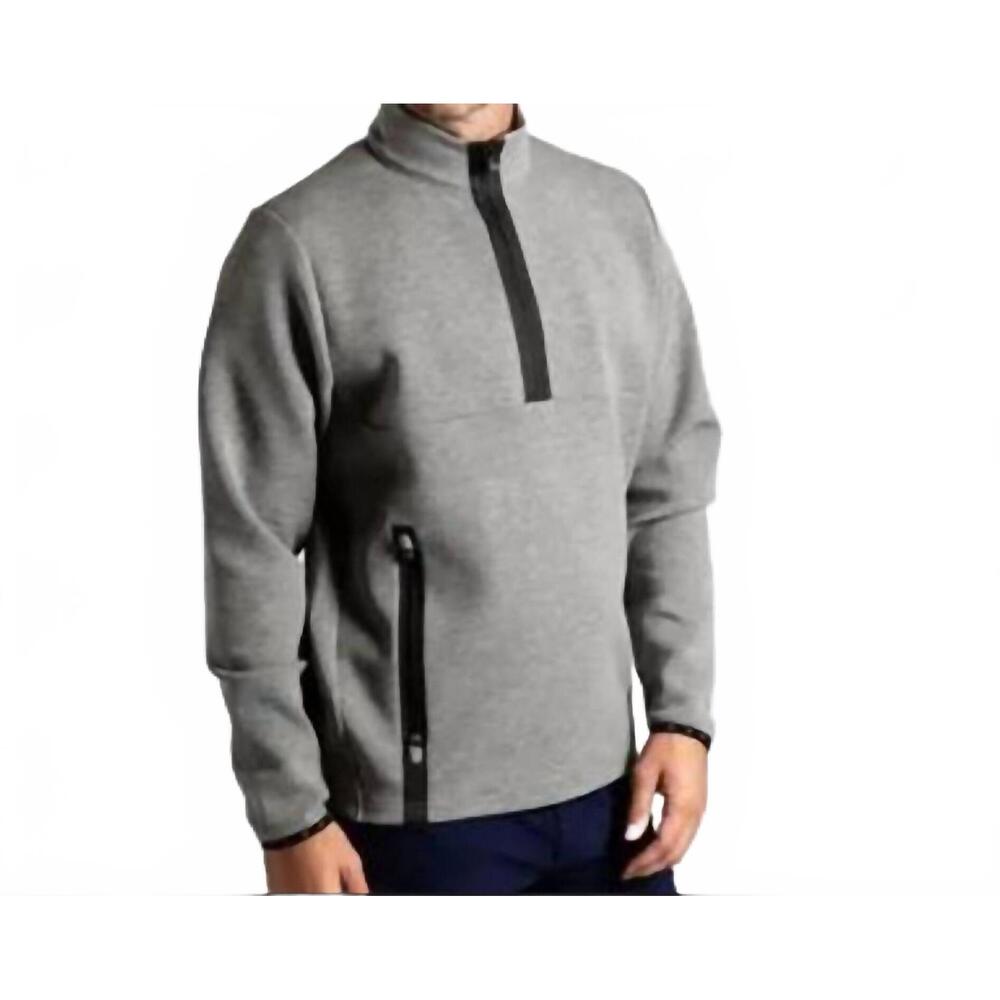 NEW GREYSON CLOTHIERS men's calgary quarter zip hoodie in grey
